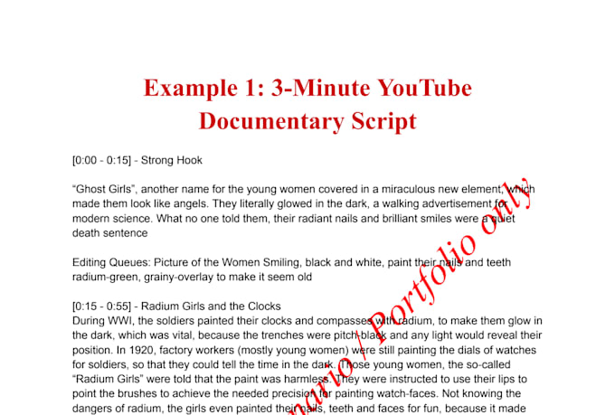 write high quality video scripts for your videos